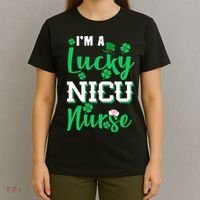 I'm A Lucky Nicu Nurse St Patrick's Day T-Shirt thumb 4