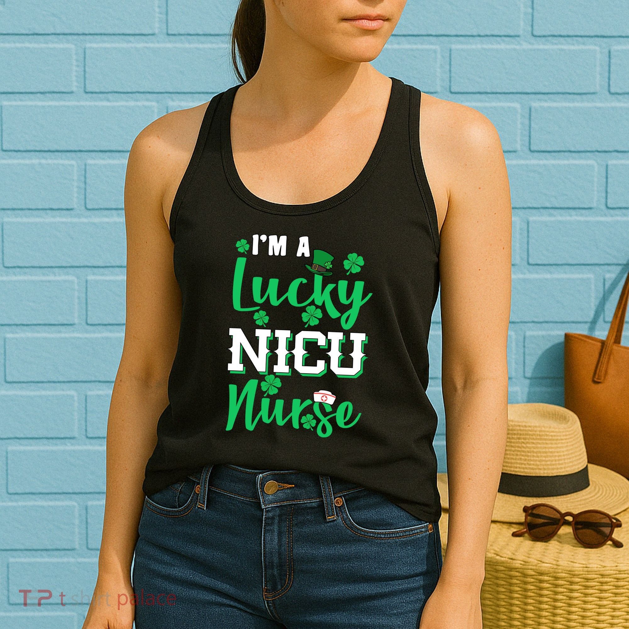 I'm A Lucky Nicu Nurse St Patrick's Day Women's Tank Top