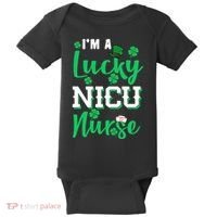 I'm A Lucky Nicu Nurse St Patrick's Day Baby Bodysuit thumb 0