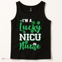 I'm A Lucky Nicu Nurse St Patrick's Day Tank Top thumb 2