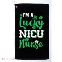 I'm A Lucky Nicu Nurse St Patrick's Day Golf Towel thumb 0