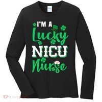 I'm A Lucky Nicu Nurse St Patrick's Day Women's Long Sleeve Shirt thumb 0