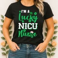 I'm A Lucky Nicu Nurse St Patrick's Day Women's T-Shirt thumb 2