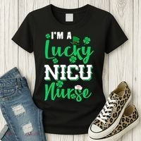 I'm A Lucky Nicu Nurse St Patrick's Day Women's T-Shirt thumb 3