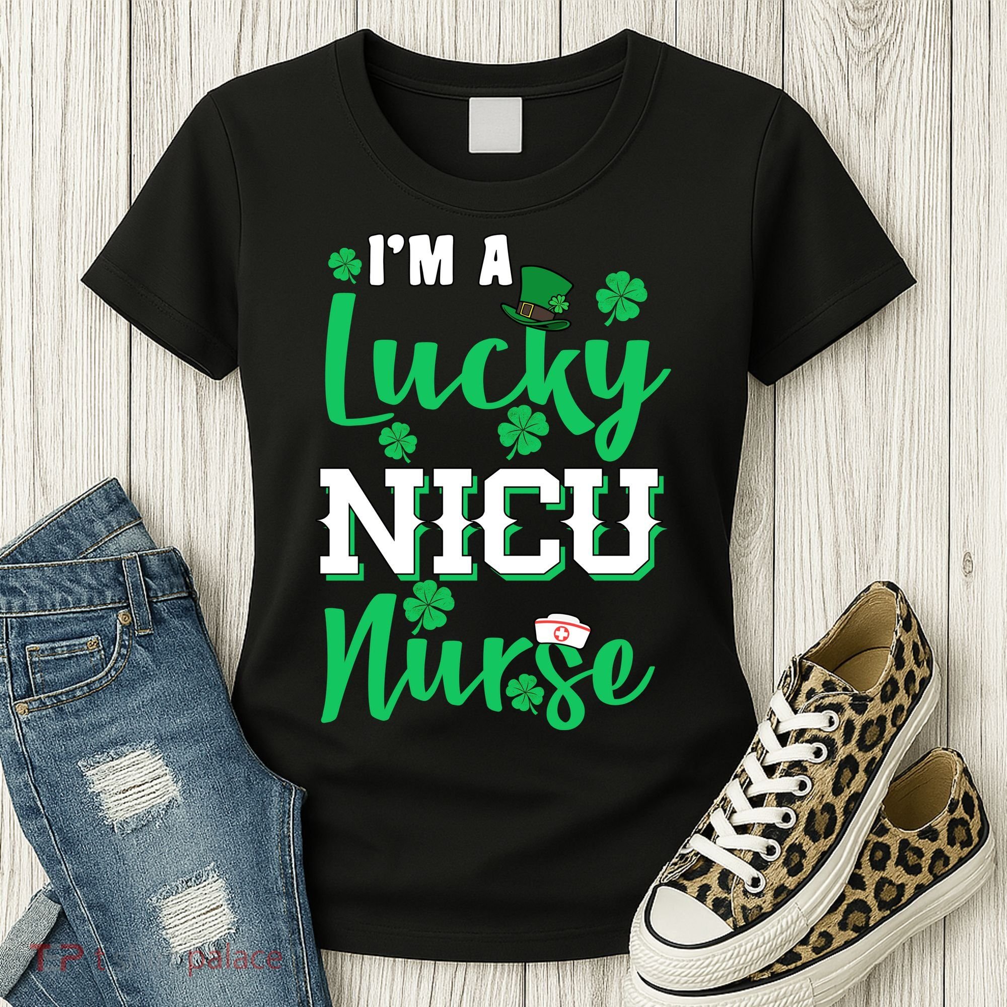 I'm A Lucky Nicu Nurse St Patrick's Day Women's T-Shirt