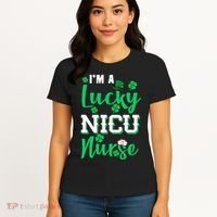 I'm A Lucky Nicu Nurse St Patrick's Day Women's T-Shirt thumb 4