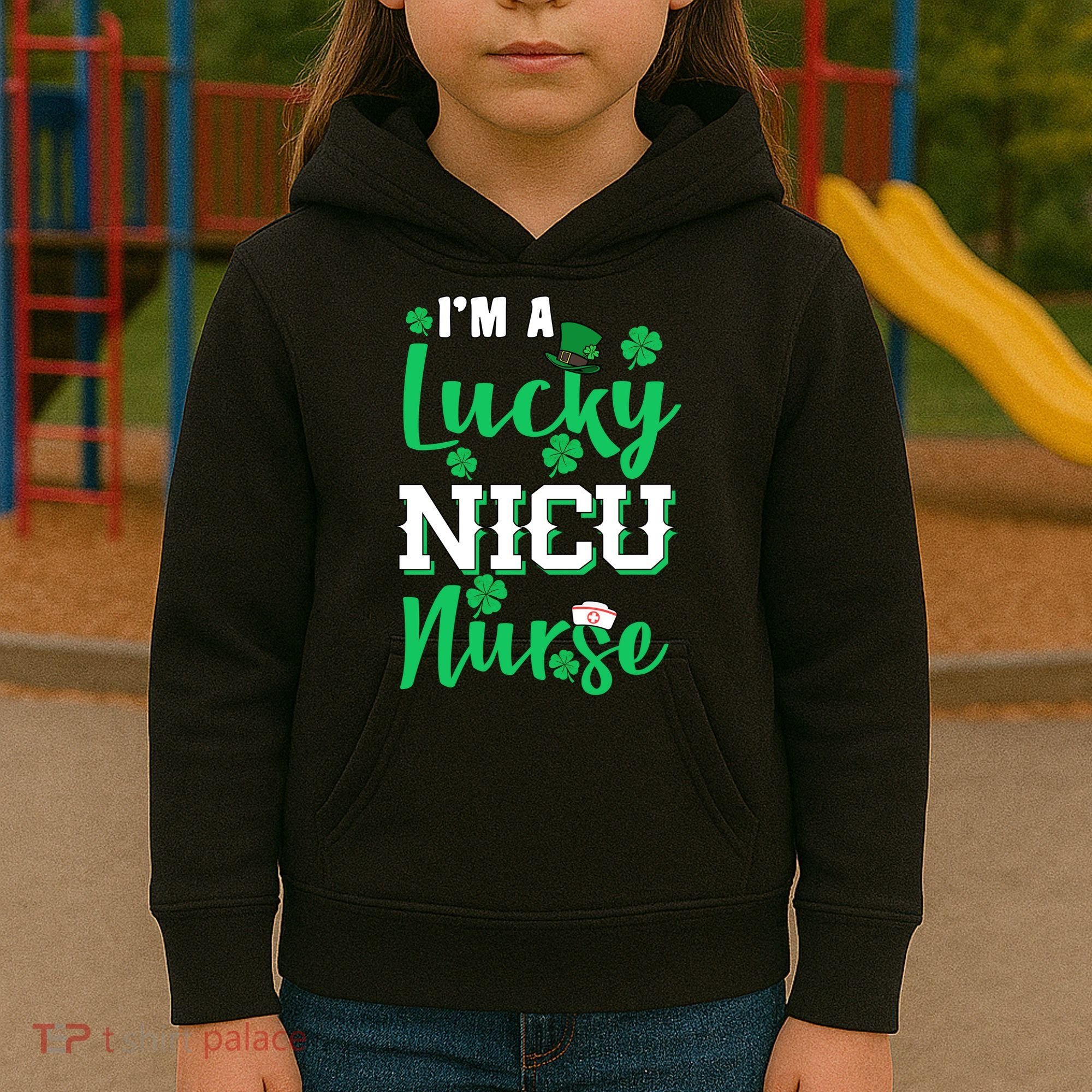 I'm A Lucky Nicu Nurse St Patrick's Day Kids Hoodie