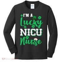 I'm A Lucky Nicu Nurse St Patrick's Day Kids Long Sleeve Shirt thumb 0