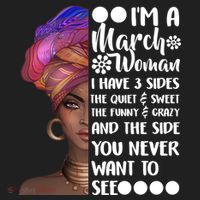 I'm A March Woman Cute Birthday Beanie thumb 2