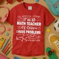 I'm A Math Teacher Of Course I Have Problems Kids T-Shirt thumb 3