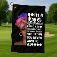 I'm A May Woman Cute Birthday Golf Towel thumb 1