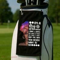 I'm A May Woman Cute Birthday Golf Towel thumb 2