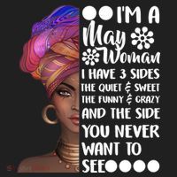 I'm A May Woman Cute Birthday Golf Towel thumb 3