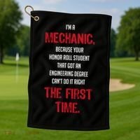 I'm A Mechanic Golf Towel thumb 1