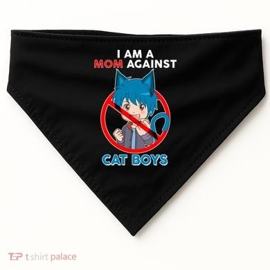 I'm A Mom Against Cat Boys Anime Cat Boys USA-Made Doggie Bandana