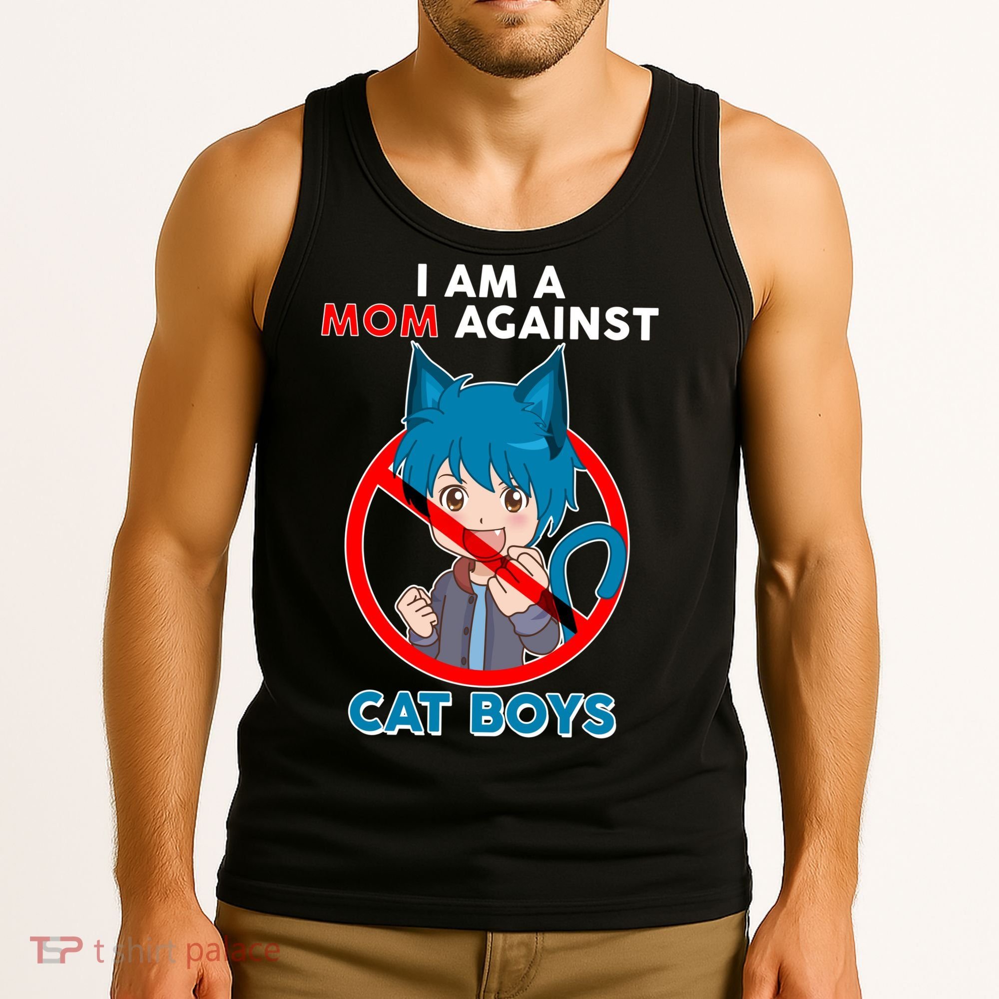 I'm A Mom Against Cat Boys Anime Cat Boys Tank Top