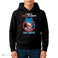 I'm A Mom Against Cat Boys Anime Cat Boys Kids Hoodie thumb 4