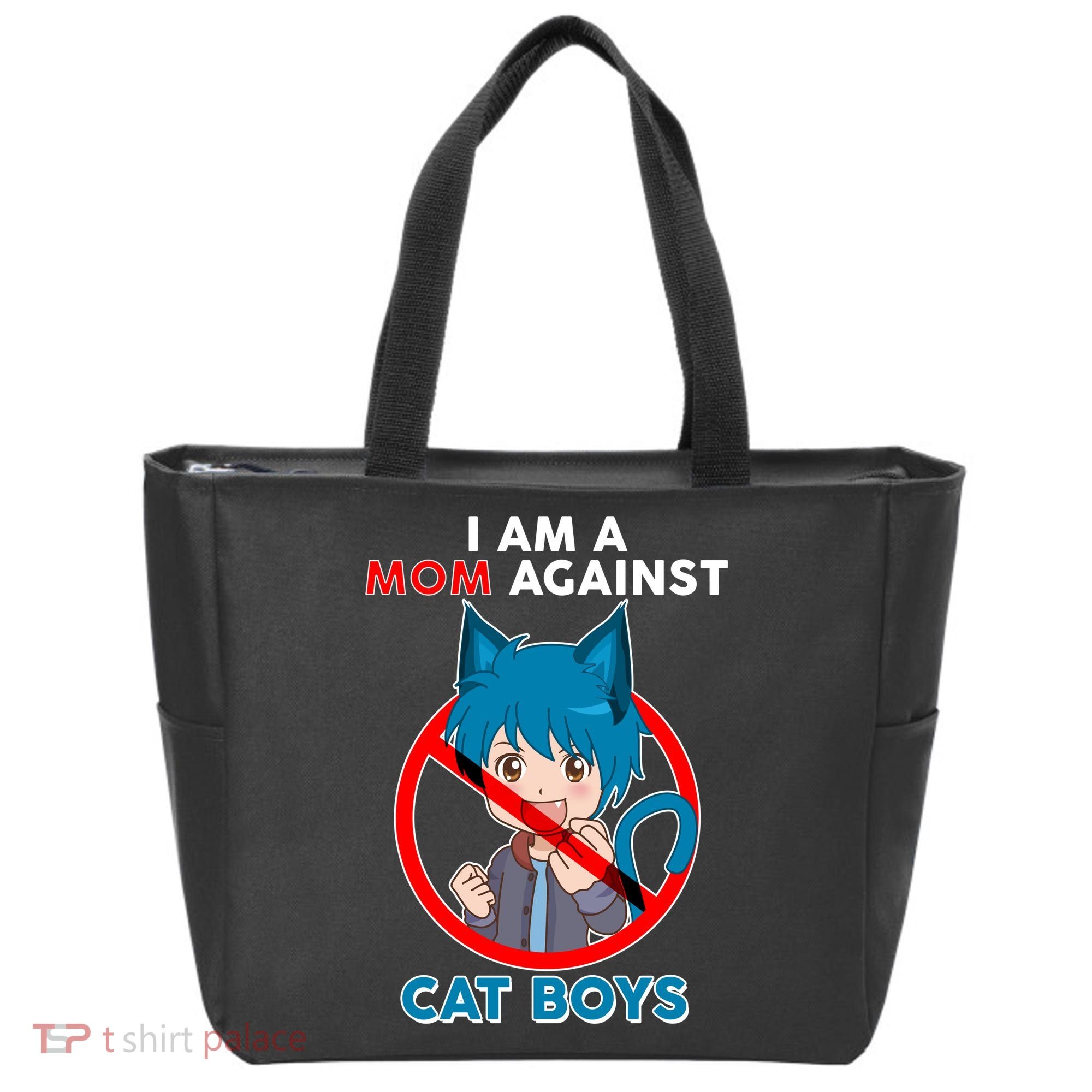 I'm A Mom Against Cat Boys Anime Cat Boys Tote Bag