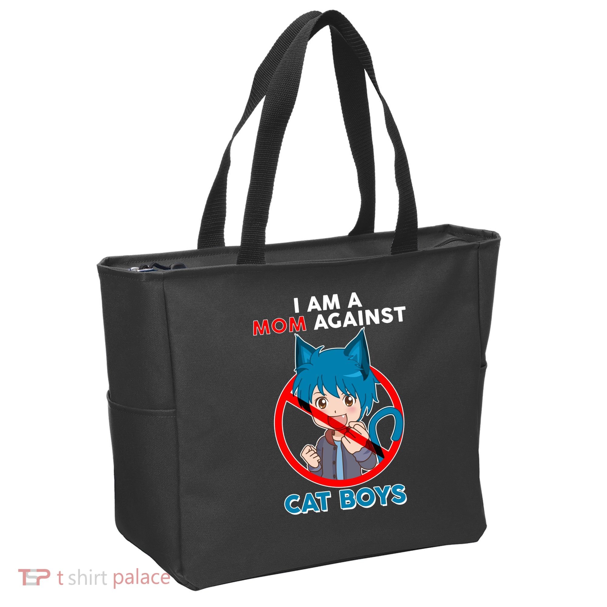 I'm A Mom Against Cat Boys Anime Cat Boys Tote Bag