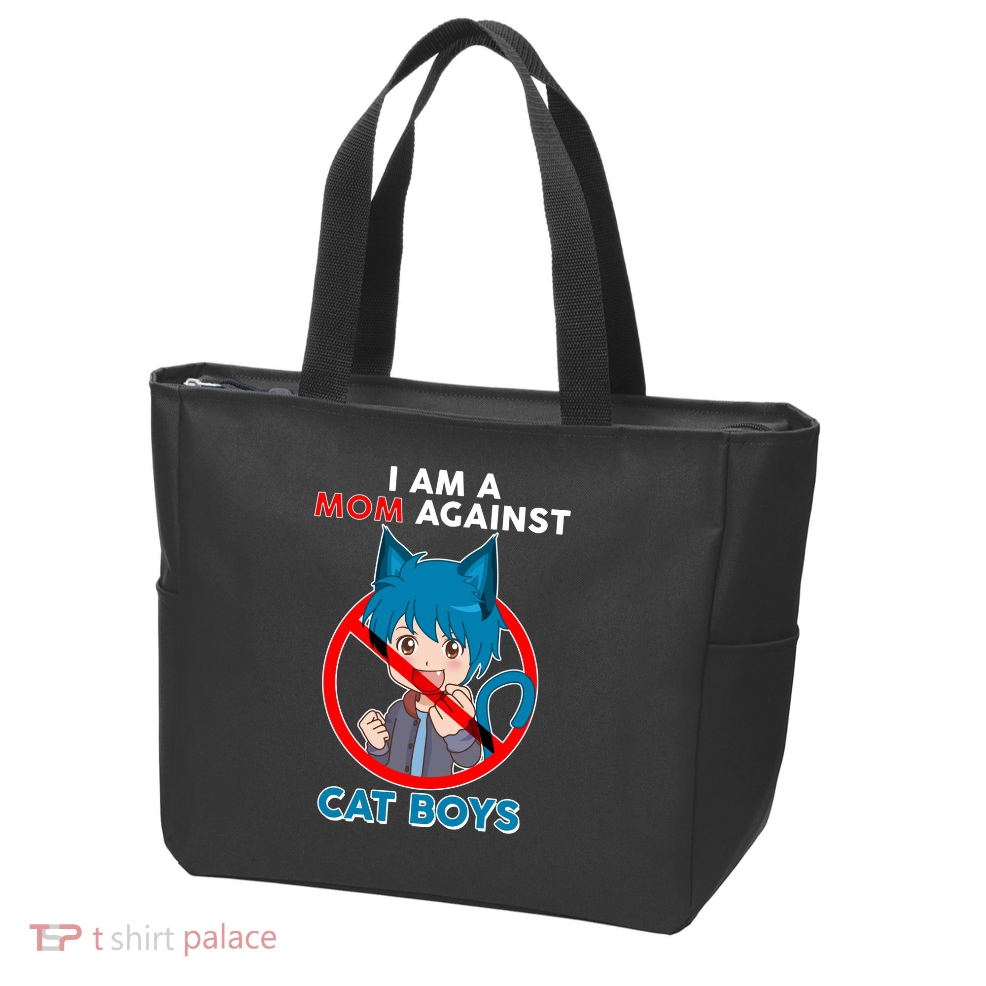 I'm A Mom Against Cat Boys Anime Cat Boys Tote Bag