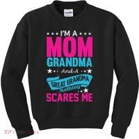 I'm A Mom Grandma And A Great Grandma Funny  Kids Sweatshirt thumb 0