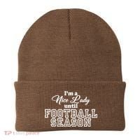 I'm A Nice Lady Until Football Season Beanie thumb 0