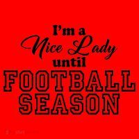 I'm A Nice Lady Until Football Season Santa Hat thumb 1