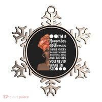 I'm A November Woman I Have 3 Sides Birthday Ornament thumb 0