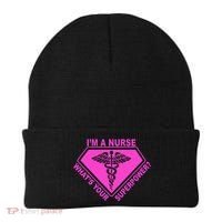 I'm A Nurse What's Your Superpower Beanie thumb 0