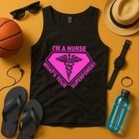 I'm A Nurse What's Your Superpower Tank Top thumb 4