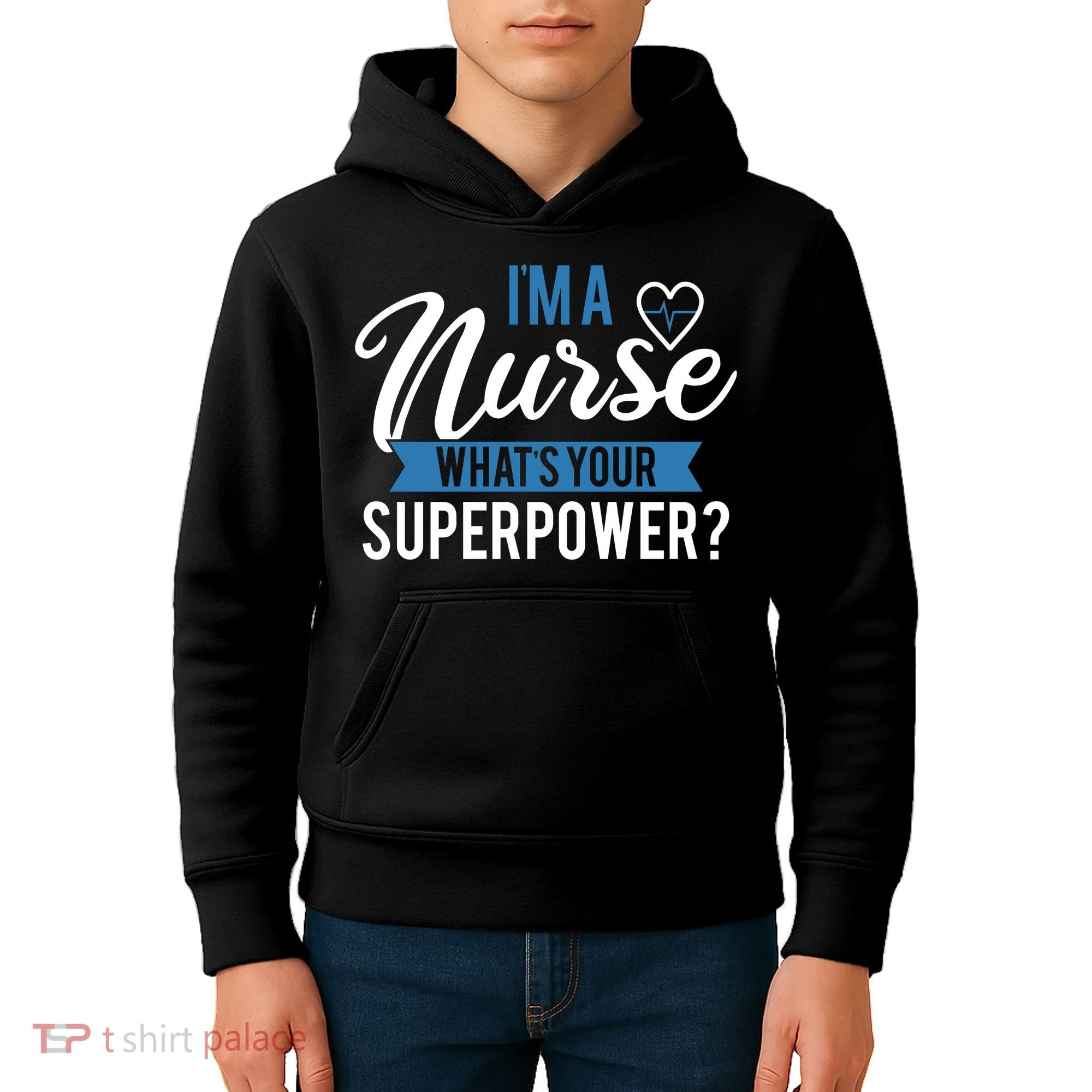 I'm A Nurse What's Your Superpower Funny Kids Hoodie