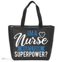 I'm A Nurse What's Your Superpower Funny Tote Bag thumb 0