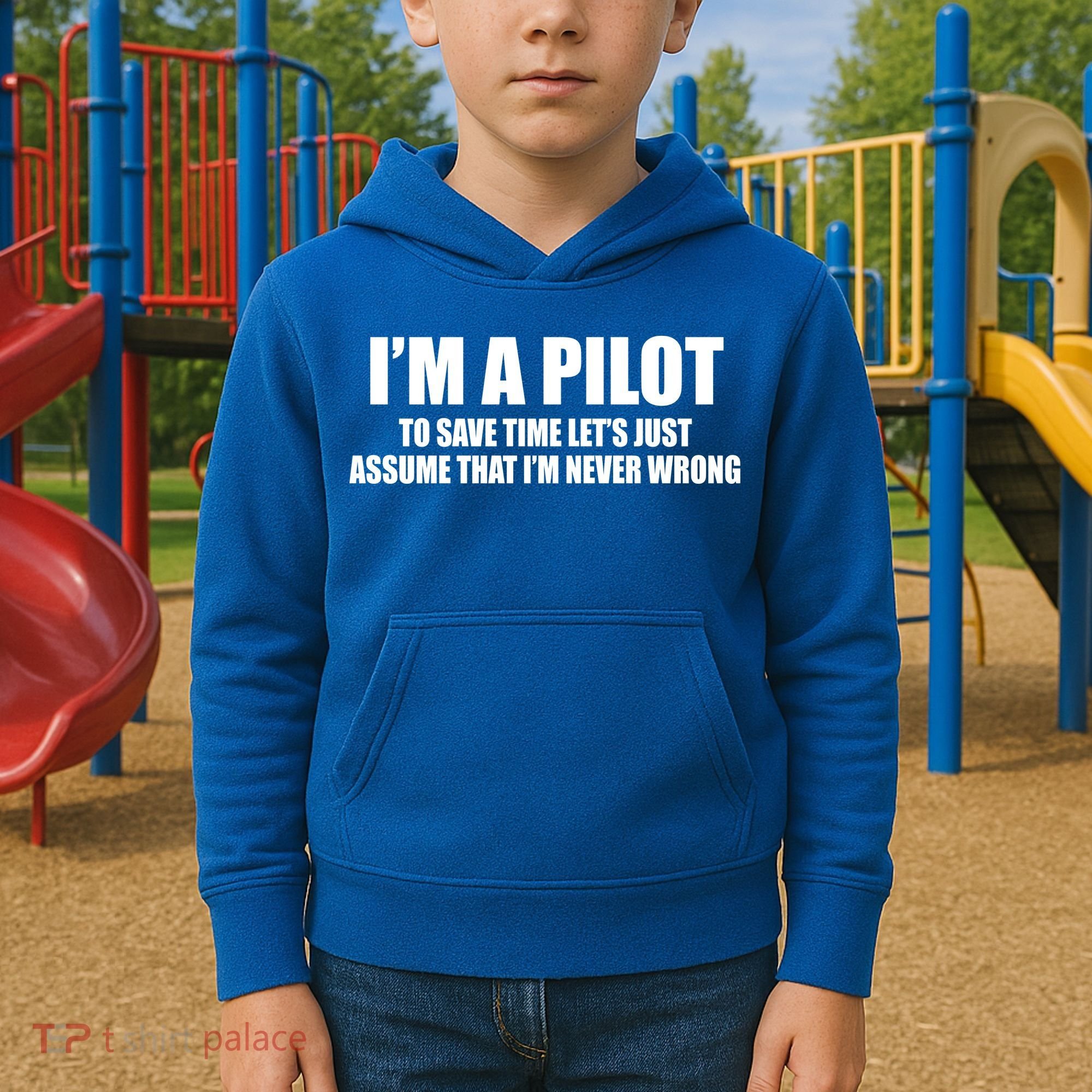 I'm A Pilot Kids Hoodie