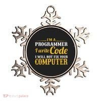 I'm A Programmer I Write Code Ornament thumb 0