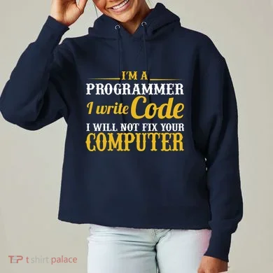 I'm A Programmer I Write Code Ladies Heavyweight Boxy Pullover Hoodie