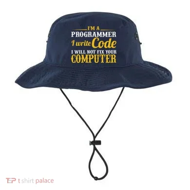 I'm A Programmer I Write Code Bucket Hat