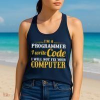 I'm A Programmer I Write Code Women's Tank Top thumb 2
