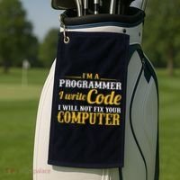 I'm A Programmer I Write Code Golf Towel thumb 2