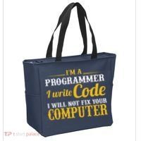 I'm A Programmer I Write Code Tote Bag thumb 2