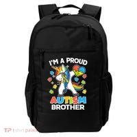 I'm A Proud Autism Brother Dabbing Unicorn Backpack thumb 0