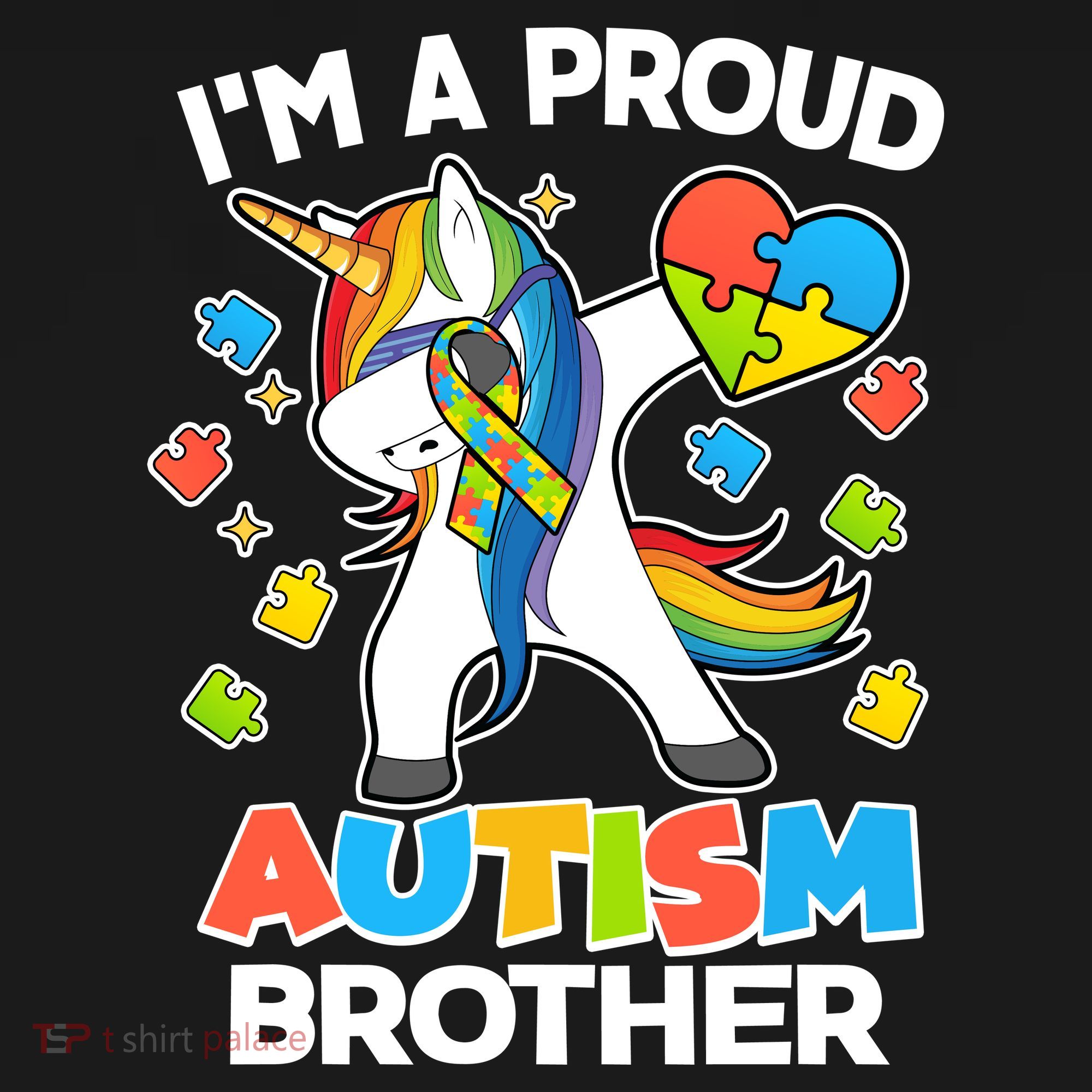 I'm A Proud Autism Brother Dabbing Unicorn Bucket Hat