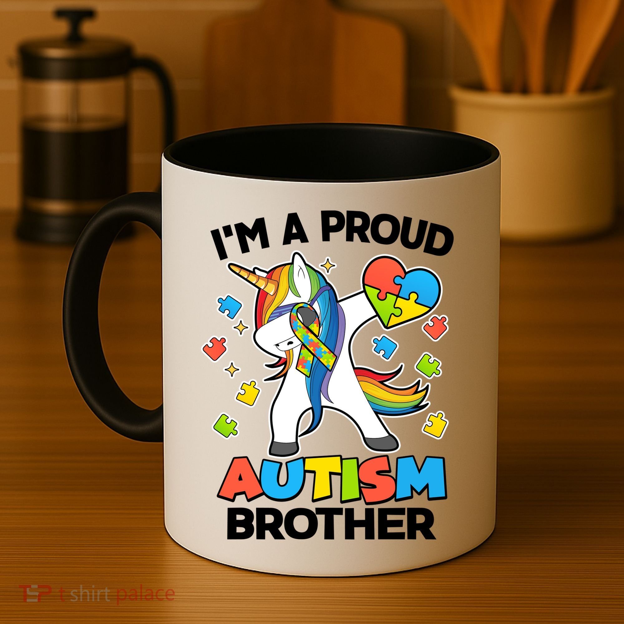I'm A Proud Autism Brother Dabbing Unicorn Coffee Mug