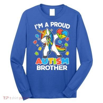 I'm A Proud Autism Brother Dabbing Unicorn Long Sleeve Shirt