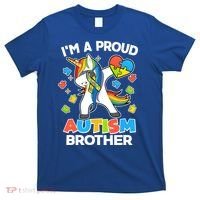 I'm A Proud Autism Brother Dabbing Unicorn T-Shirt thumb 0