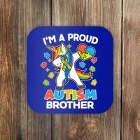 I'm A Proud Autism Brother Dabbing Unicorn Coaster thumb 0