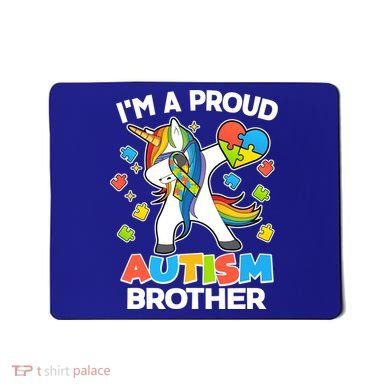 I'm A Proud Autism Brother Dabbing Unicorn Mousepad