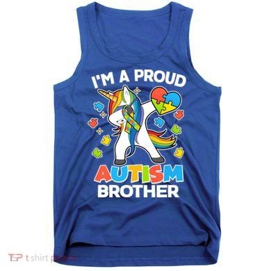 I'm A Proud Autism Brother Dabbing Unicorn Tank Top
