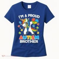 I'm A Proud Autism Brother Dabbing Unicorn Women's T-Shirt thumb 0