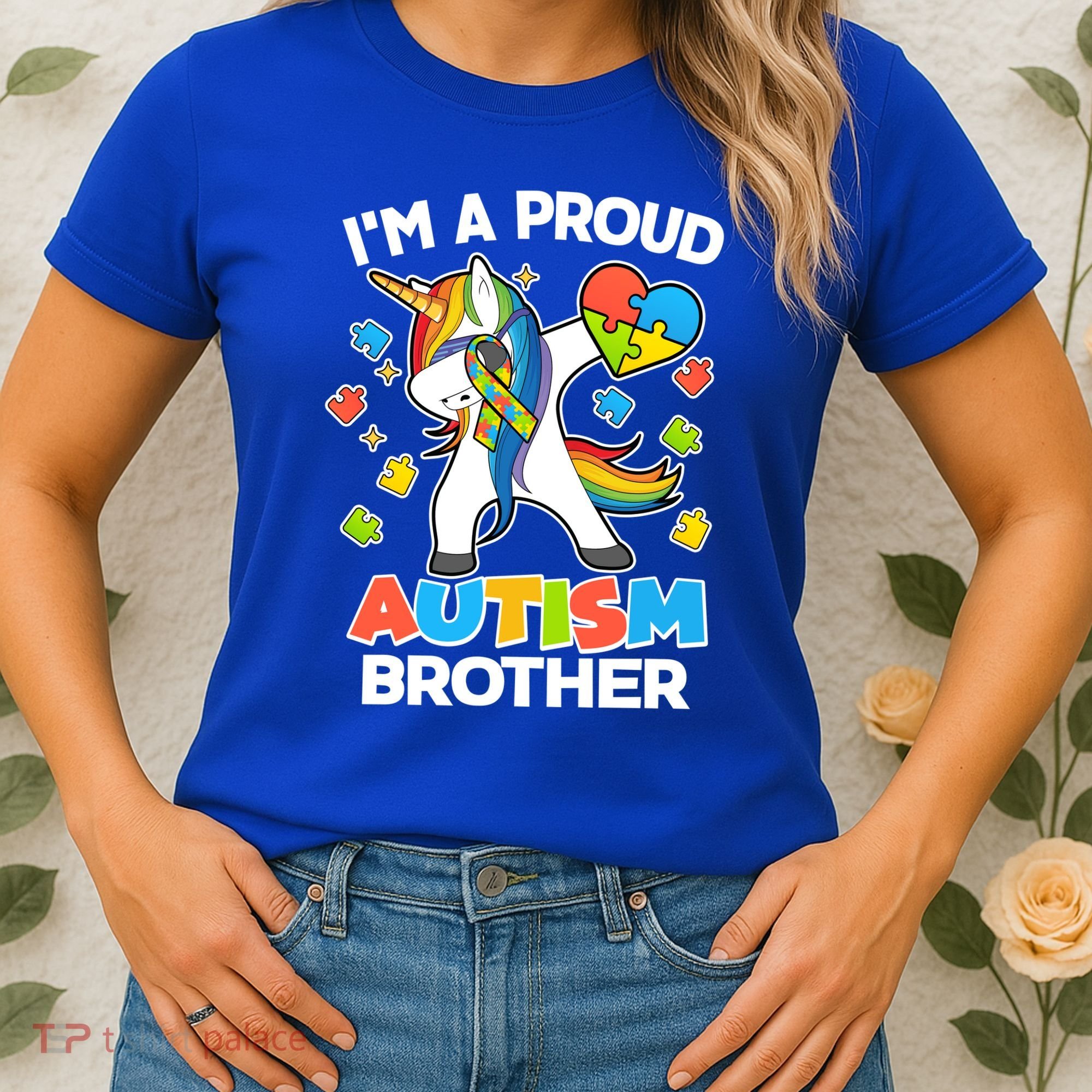 I'm A Proud Autism Brother Dabbing Unicorn Women's T-Shirt