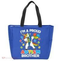 I'm A Proud Autism Brother Dabbing Unicorn Tote Bag thumb 0